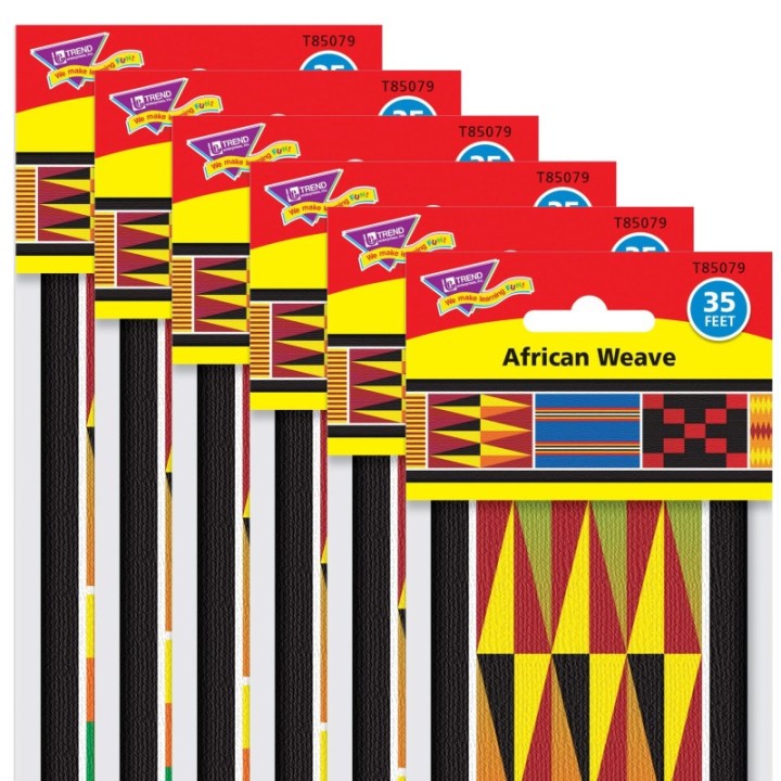 TREND African Weave Bolder Borders®, 35.75' Per Pack, 6 Packs
