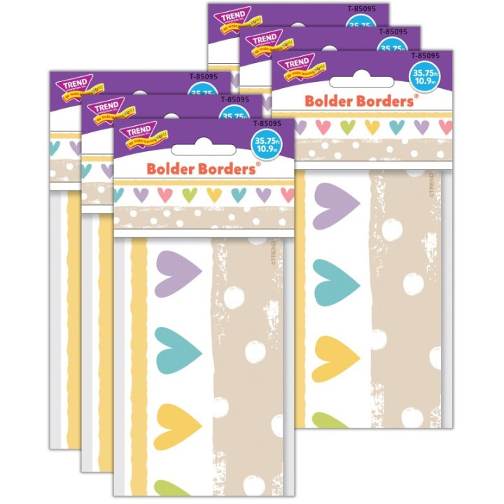 TREND Take Heart Bolder Borders®, 35.75 Feet Per Pack, 6 Packs