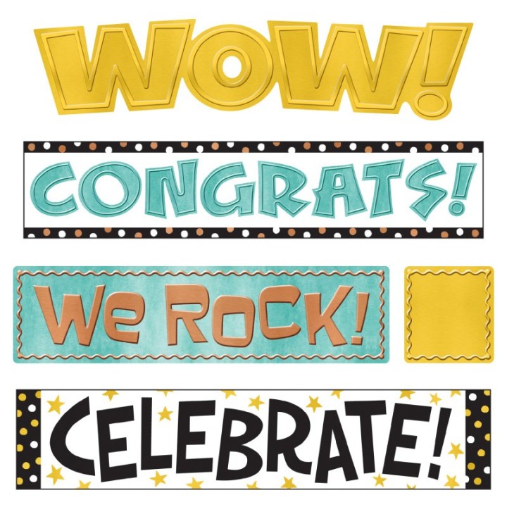 TREND I ♥ Metal WipeOff® Celebration Signs Mini Bulletin Board Set