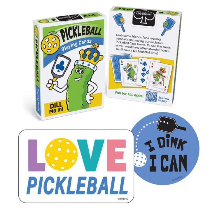 TREND Pickleball Collection Playing Cards & Stickers Set