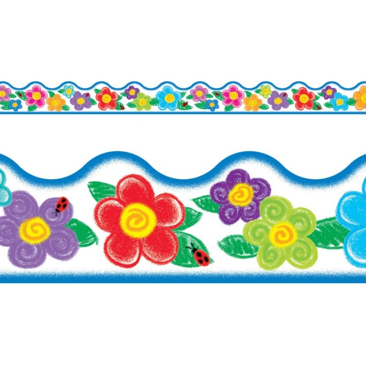 TREND Crayon Flowers Terrific Trimmers®, 39 ft