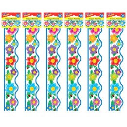 TREND Crayon Flowers Terrific Trimmers®, 39 Feet Per Pack, 6 Packs