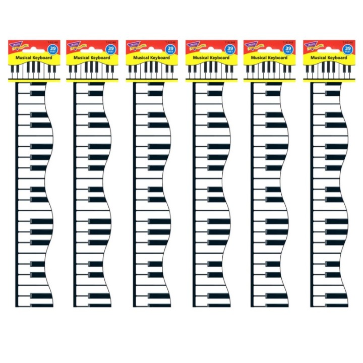 TREND Musical Keyboard Terrific Trimmers®, 39 Feet Per Pack, 6 Packs