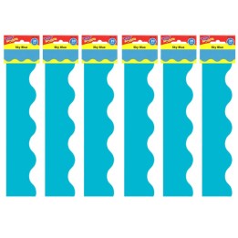 TREND Sky Blue Terrific Trimmers®, 39 Feet Per Pack, 6 Packs