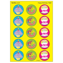 TREND Happy Birthday/Vanilla Stinky Stickers®, 60 ct.