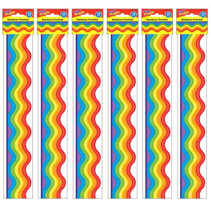 TREND Rainbow Promise Terrific Trimmers®, 39 Feet Per Pack, 6 Packs