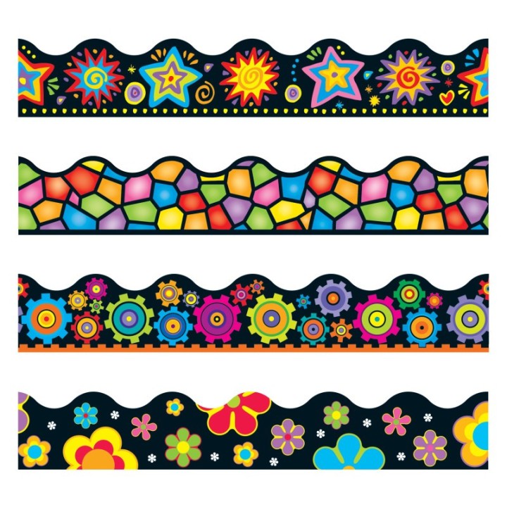 TREND Brights on Black Terrific Trimmers®, Variety Pack