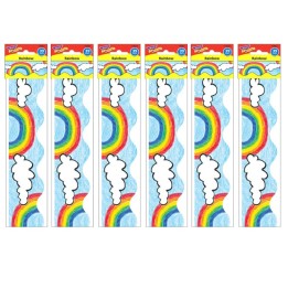 TREND Rainbow Terrific Trimmers®, 39 Feet Per Pack, 6 Packs