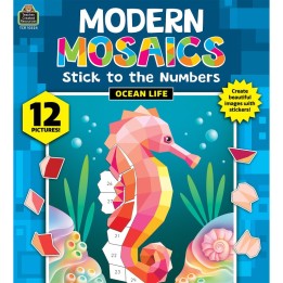 Teacher Created Resources® Ocean Life Modern Mosaics Stick to the Numbers