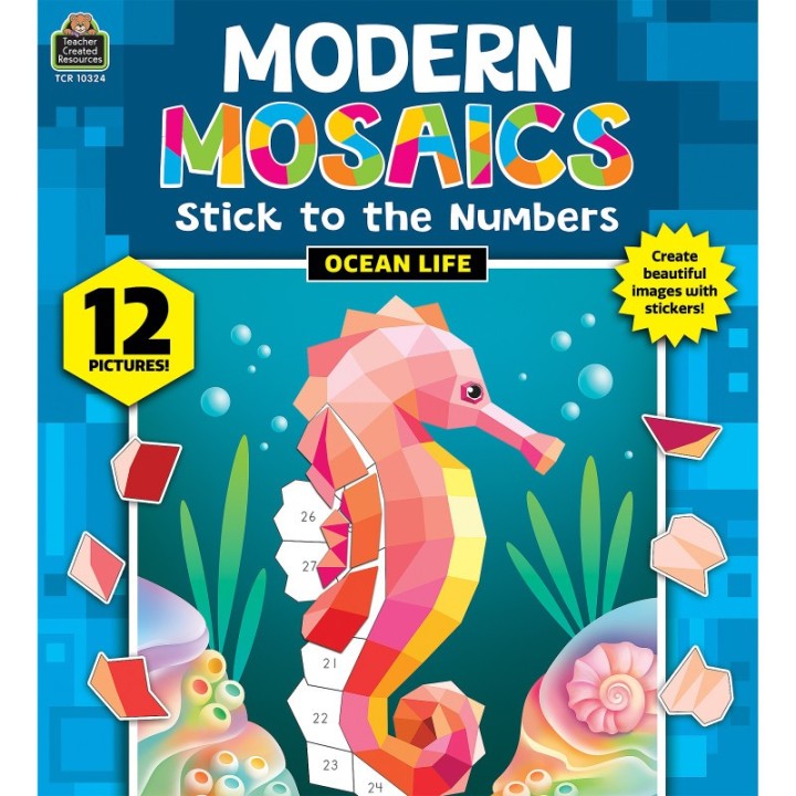 Teacher Created Resources® Ocean Life Modern Mosaics Stick to the Numbers