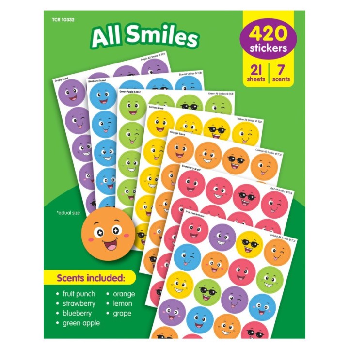 Teacher Created Resources All Smiles Smelly Stickers Variety Pack