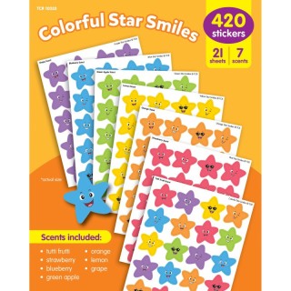 Teacher Created Resources Colorful Star Smiles Smelly Stickers Variety Pack