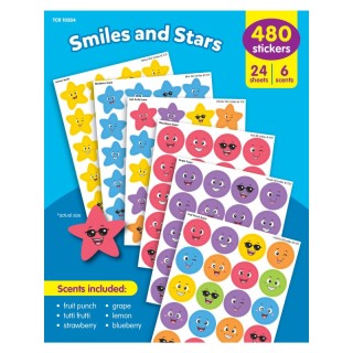 Teacher Created Resources Smiles and Stars Smelly Stickers Variety Pack