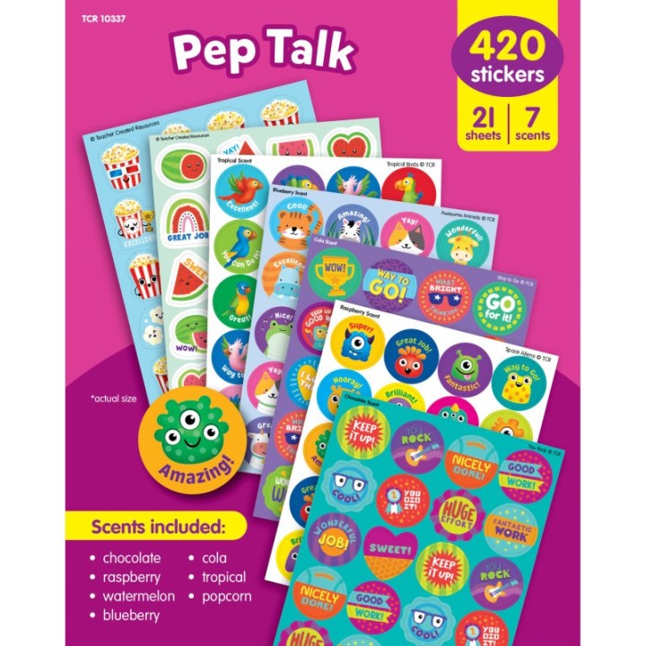 Teacher Created Resources Pep Talk Smelly Stickers Variety Pack