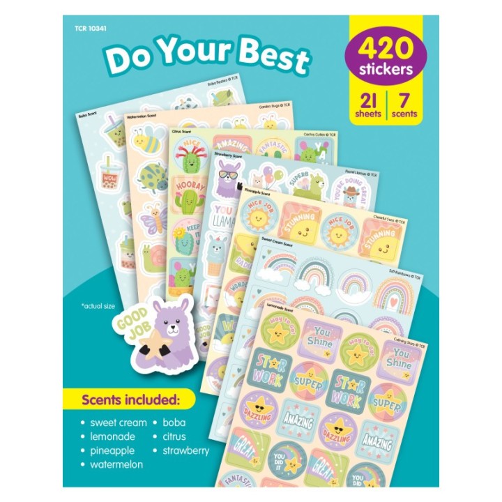 Teacher Created Resources Do Your Best Smelly Stickers Variety Pack