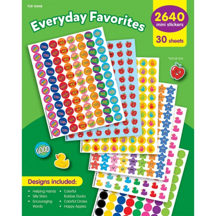 Teacher Created Resources® Everyday Favorites Mini Stickers Variety Pack