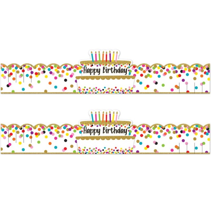 Teacher Created Resources® Confetti Happy Birthday Crowns, 30 Per Pack, 2 Packs