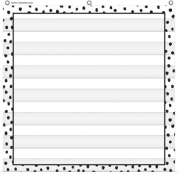 Teacher Created Resources® Black Painted Dots on White 7 Pocket Chart, 28" x 28"
