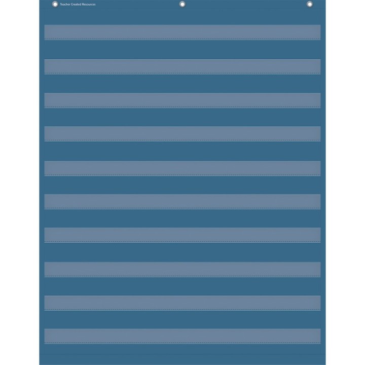 Teacher Created Resources® Slate Blue 10 Pocket Chart, 34" x 44"