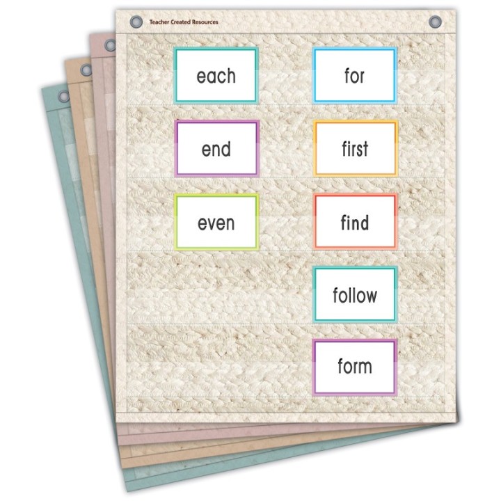 Teacher Created Resources® Woven Magnetic Mini Pocket Charts, 14" x 17", Set of 4