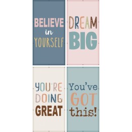 Teacher Created Resources® Calming Covers Ceiling Light Filters, 2' x 4', Be Positive, Pack of 4