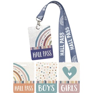 Teacher Created Resources® Everyone is Welcome Hall Pass with Lanyard, Set of 4