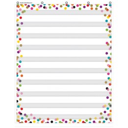 Teacher Created Resources® Confetti 10 Pocket Chart, 34" x 44"