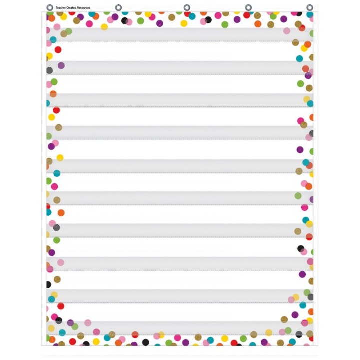 Teacher Created Resources® Confetti 10 Pocket Chart, 34" x 44"