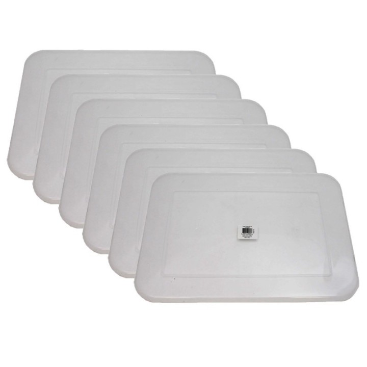 Teacher Created Resources® Clear Plastic Storage Bin Lid - Large, Pack of 6