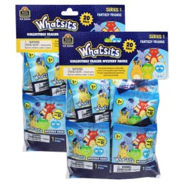 Teacher Created Resources® Whatsits™ Collectable Erasers Mystery Packs: Fantasy Friends, 20 Per Set, 2 Sets