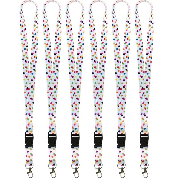 Teacher Created Resources® Confetti Lanyard, Pack of 6