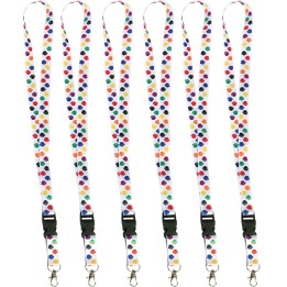 Teacher Created Resources® Colorful Paw Print Lanyard, Pack of 6