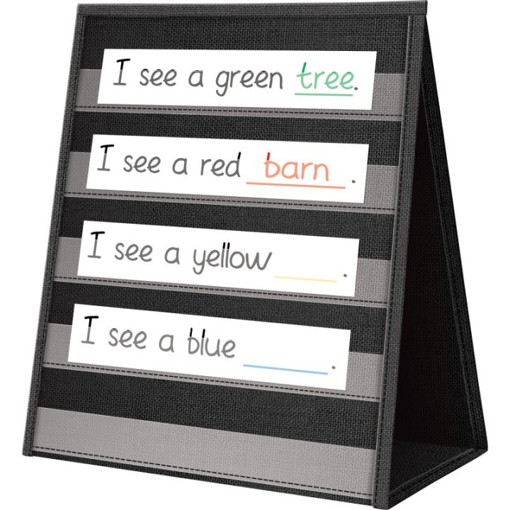 Teacher Created Resources® Black Desktop Pocket Chart, 15-1/2" x 12"