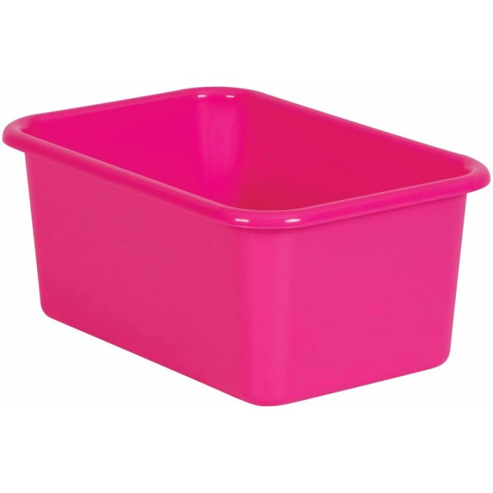 Teacher Created Resources® Pink Small Plastic Storage Bin