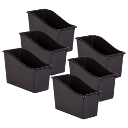 Teacher Created Resources® Black Plastic Book Bin, Pack of 6