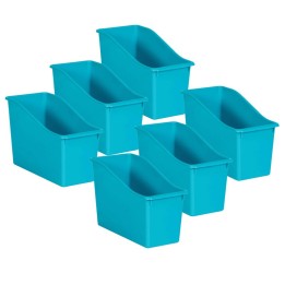 Teacher Created Resources® Teal Plastic Book Bin, Pack of 6
