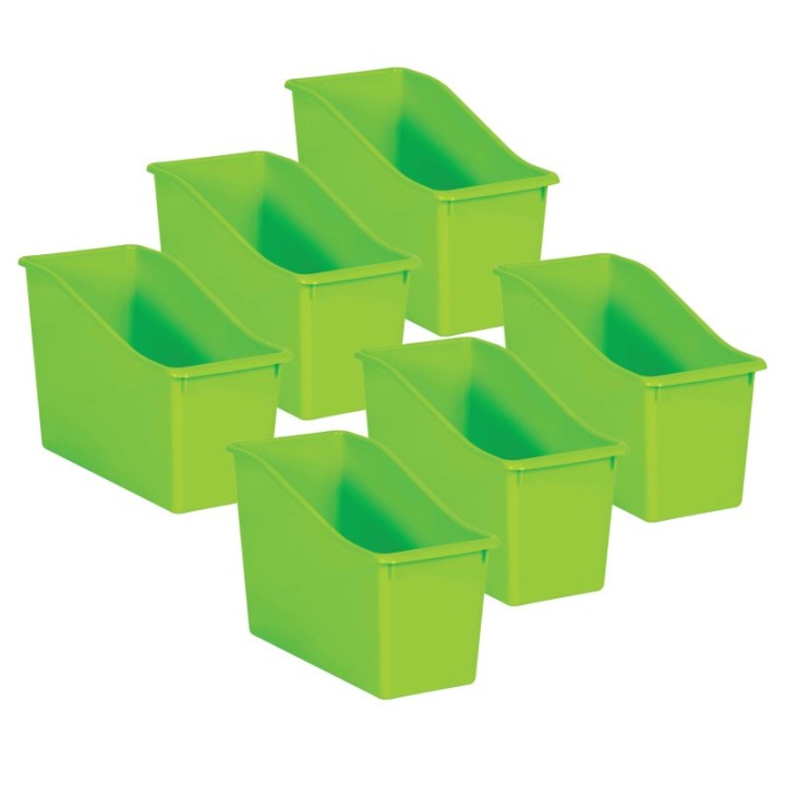 Teacher Created Resources® Lime Plastic Book Bin, Pack of 6