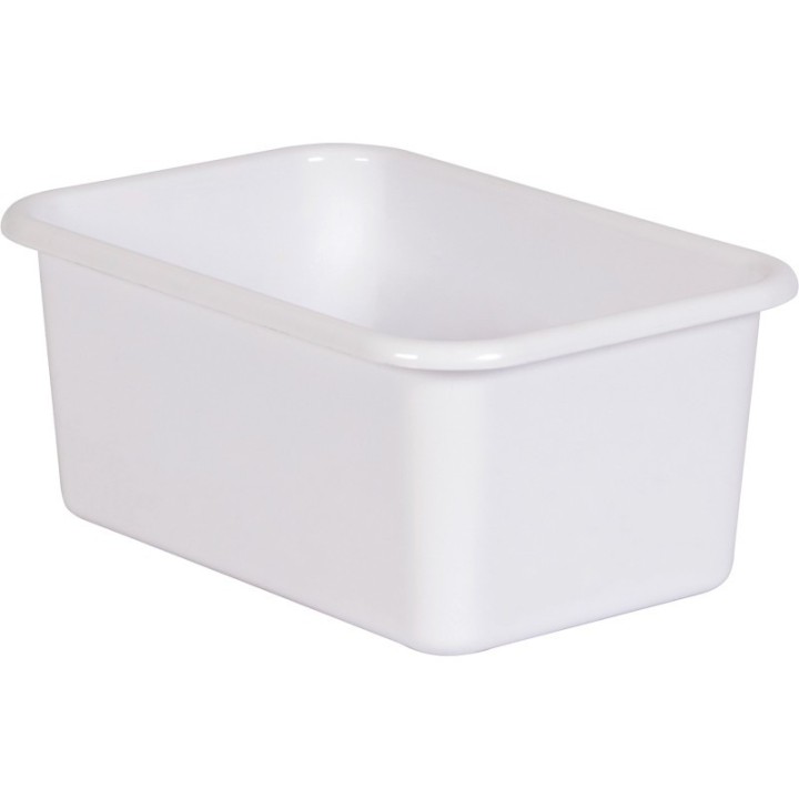 Teacher Created Resources® White Small Plastic Storage Bin