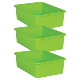 Teacher Created Resources® Lime Large Plastic Storage Bin, Pack of 3