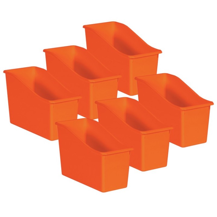 Teacher Created Resources® Orange Plastic Book Bin, Pack of 6