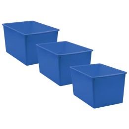 Teacher Created Resources® Blue Plastic Multi-Purpose Bin, Pack of 3