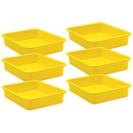 Teacher Created Resources® Yellow Large Plastic Letter Tray, Pack of 6