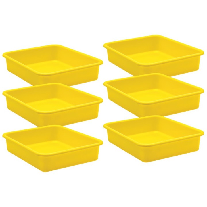 Teacher Created Resources® Yellow Large Plastic Letter Tray, Pack of 6