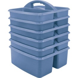 Teacher Created Resources® Slate Blue Plastic Storage Caddy, Pack of 6