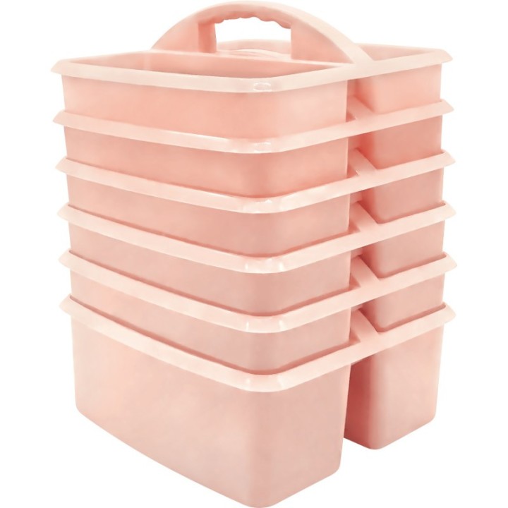 Teacher Created Resources® Blush Plastic Storage Caddy, Pack of 6