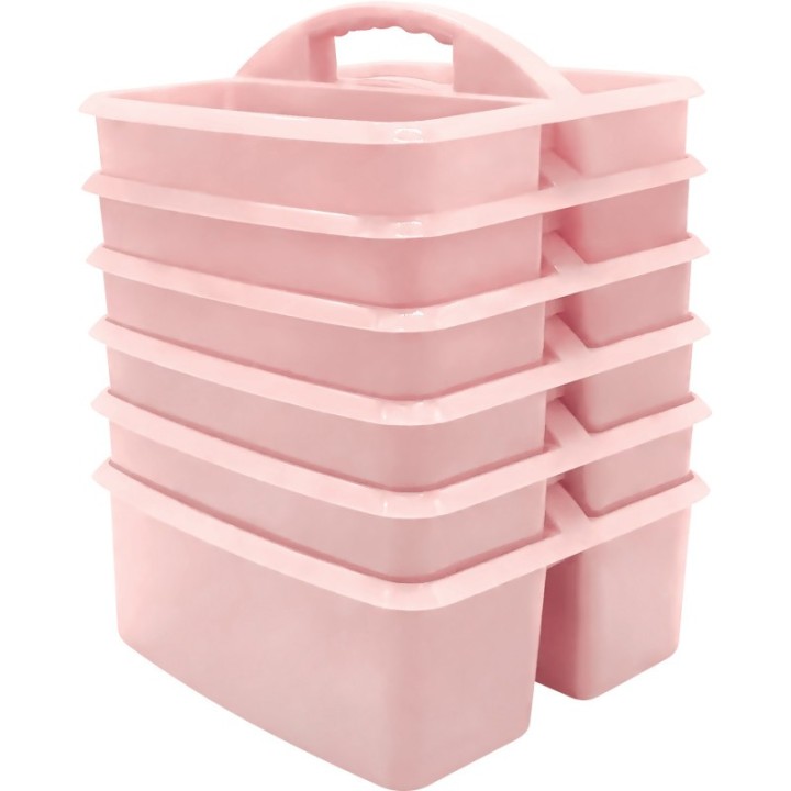 Teacher Created Resources® Storage Caddy, Light Pink, Pack of 6
