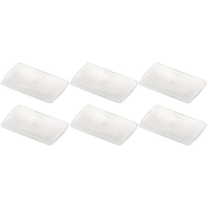 Teacher Created Resources® Multi-Purpose Bin Lid, Clear, Pack of 6