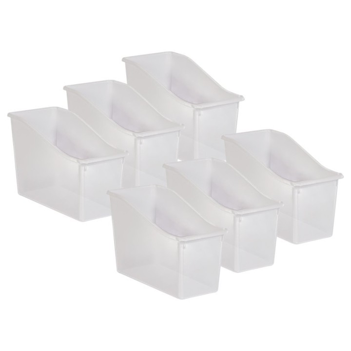 Teacher Created Resources® Plastic Book Bin, Clear, Pack of 6