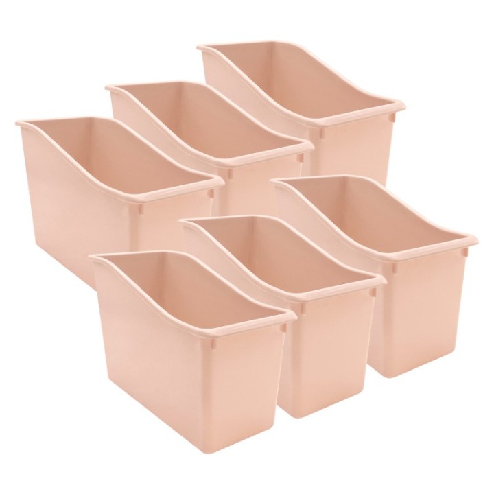 Teacher Created Resources® Blush Plastic Book Bin, Pack of 6