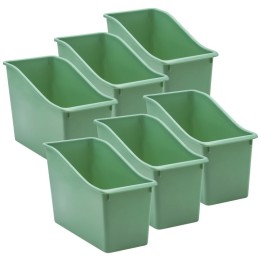 Teacher Created Resources® Eucalyptus Green Plastic Book Bin, Pack of 6